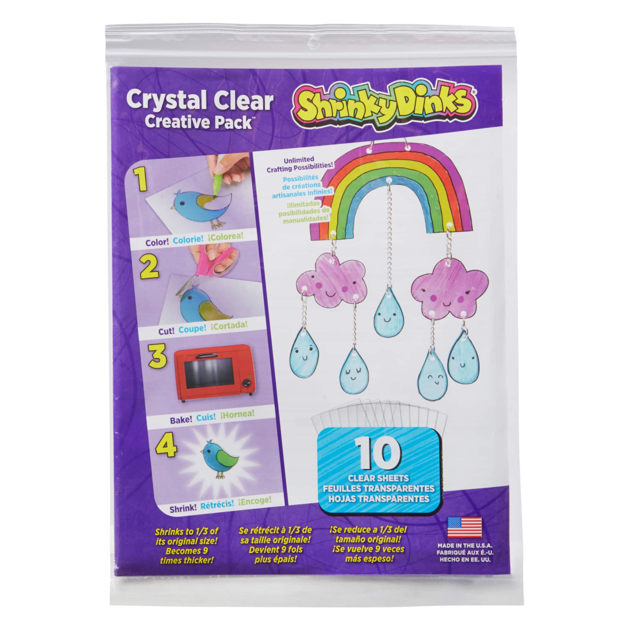 12 Packs: 10 ct. (120 total) Shrinky Dinks® Crystal Clear Creative Pack™